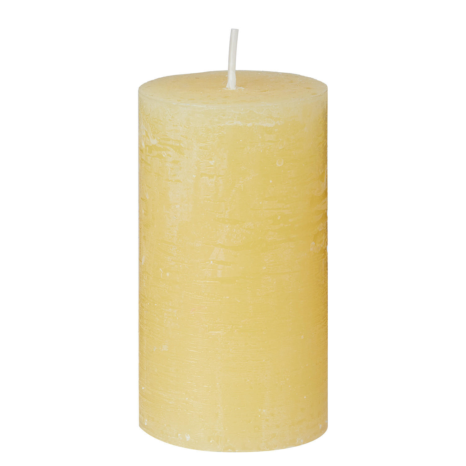 STUMPENKERZE (12er Set) Rustic - Gelb, Paraffin (13cm) - Butlers