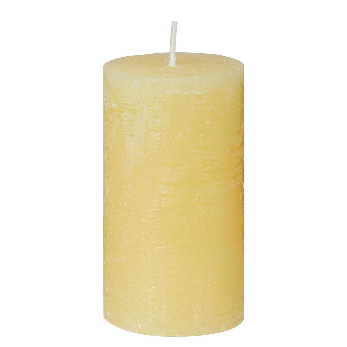 STUMPENKERZE (12er Set) Rustic - Gelb, Paraffin (13cm) - Butlers