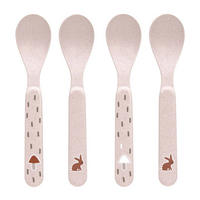 KINDERLÖFFEL Little Forest Hase 13,5 4er Set - Rosa, Metall - Lässig