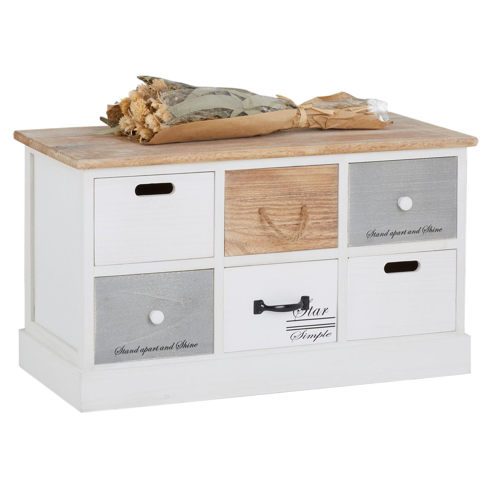 SITZBANK SALVA - Weiß, Holz (73/41/32cm) - CARO-Möbel