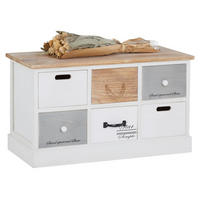 SITZBANK SALVA - Weiß, Holz (73/41/32cm) - CARO-Möbel