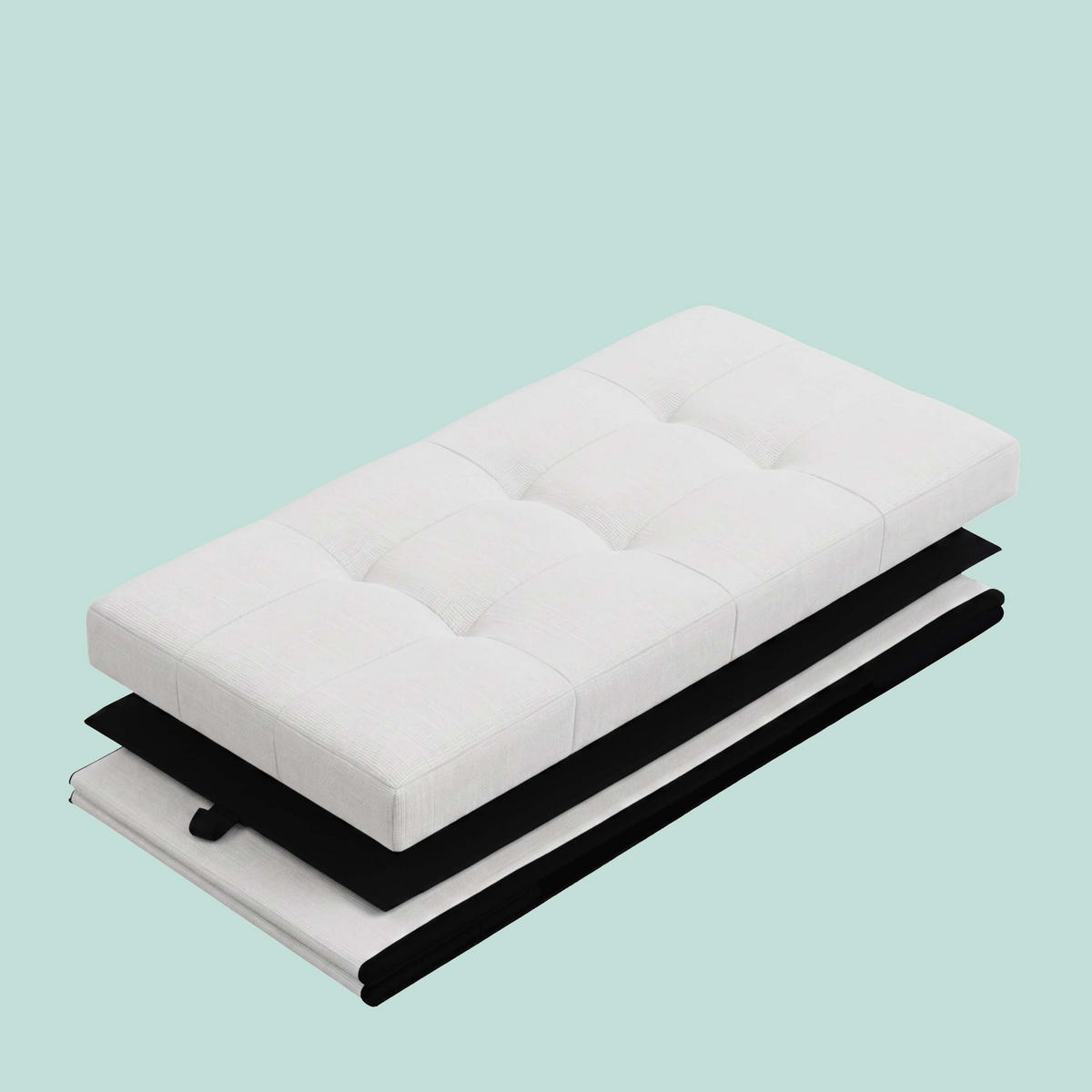 LAVIČKA - bílá, kompozitní dřevo/textil (76/38/38cm) - Relaxdays