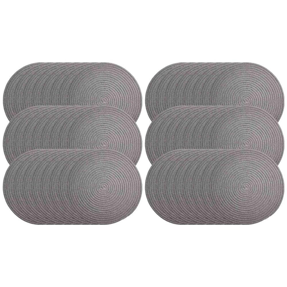 PLATZMATTEN Tavolo Hellgrau ø 35 cm 48er Set - Hellgrau, Textil (35cm) - Ritzenhoff Breker