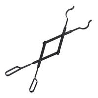 KAMINZANGE - Schwarz, Metall (7/66.5/1.5cm) - Relaxdays