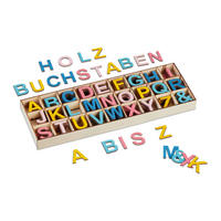 324TLG.HOLZBUCHSTABEN-SET - Multicolor, Holz (10.5/2.5/30cm) - Relaxdays