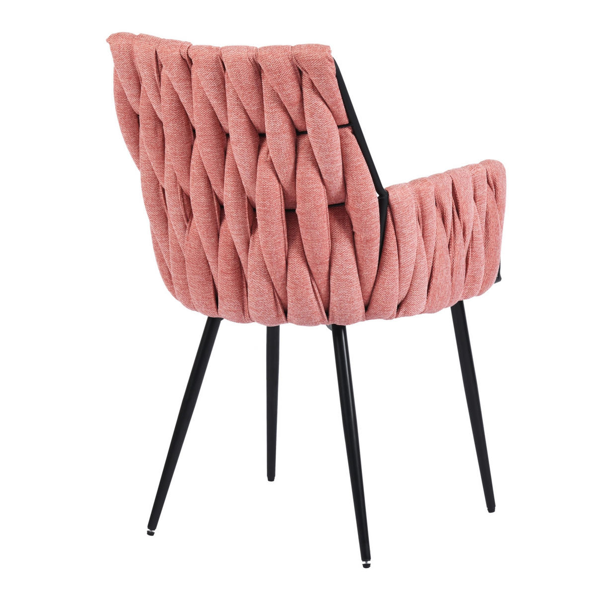 ESSZIMMERSTUHL Stoff rosa - Pink, Holzwerkstoff/Metall (53/83/47cm) - Urban Meuble