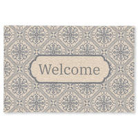 ROHOŽKA Welcome - Classic - Grey 120x80 cm - béžová, textil/umělá hmota (120/0.4cm) - MuchoWow