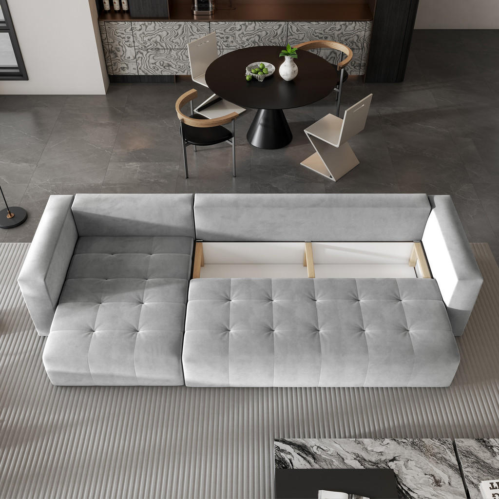 Thumbnail - Masseno Ecksofa, Gelb, Holz, 5-Sitzer, L-Form,L-Form, 347x148 cm, Wohnzimmer, Sofas & Couches, Wohnlandschaften, Ecksofa...