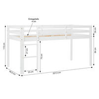 VORHANG für Hochbett Rosa - Rosa, Textil (197/86/1cm) - Homestyle4u
