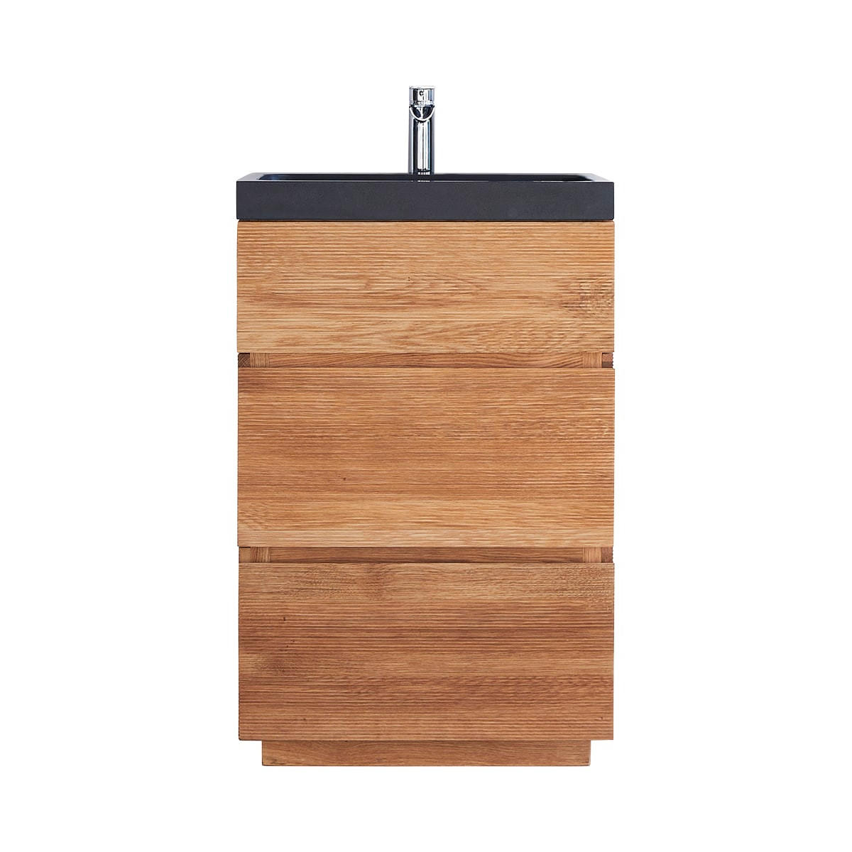 BADEZIMMERMÖBEL Karl Natur aus Eiche - Naturfarben, Holz (60/94/46cm) - Tikamoon