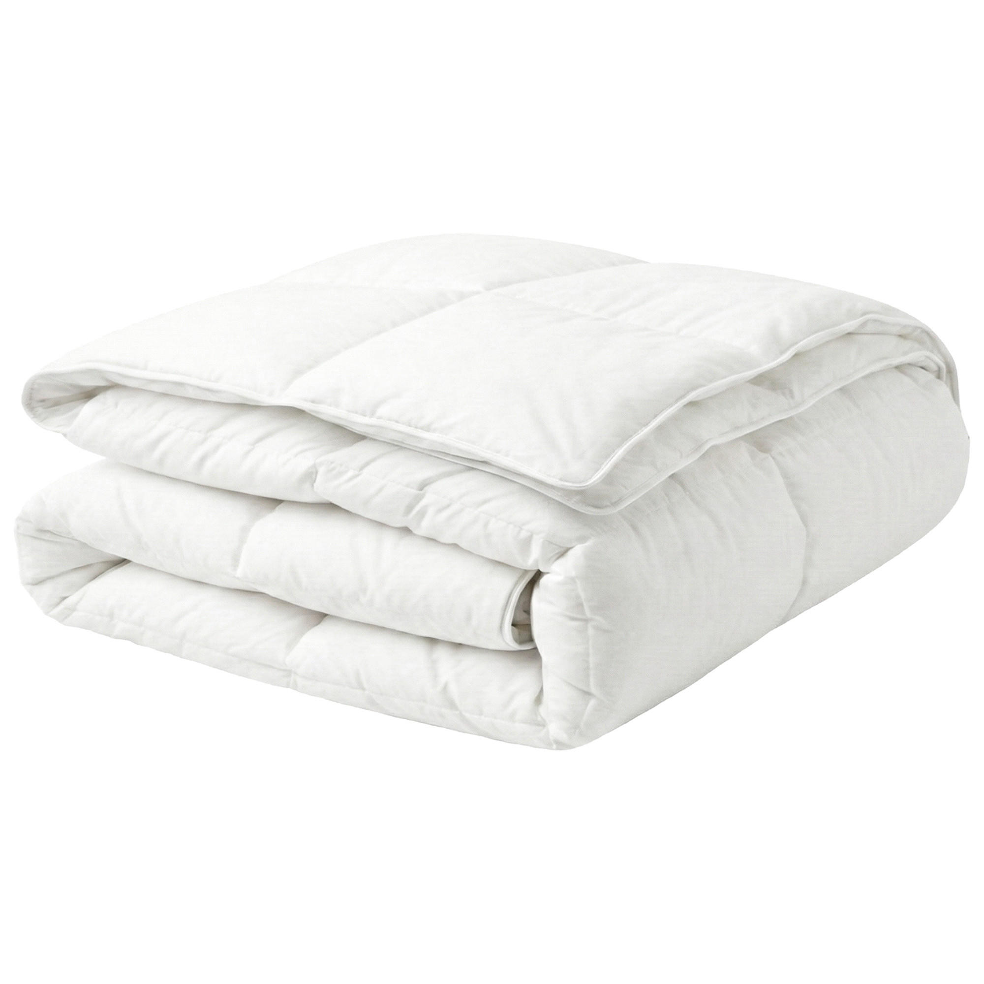 PŘIKRÝVKA Dvouvrstvá Kachní peří a Prachové peří 4sezónní 200/200 cm Serrato - bílá, textil (200/200cm) - Beliani