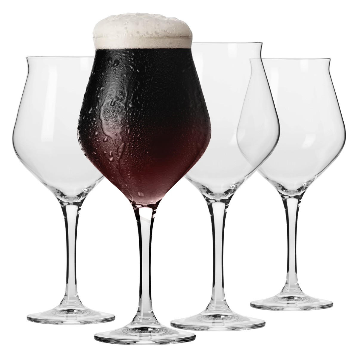 BIERGLÄSER und Pokale, 4er-Set, 420 ml - Transparent, Glas (0.42L) - Krosno Glass