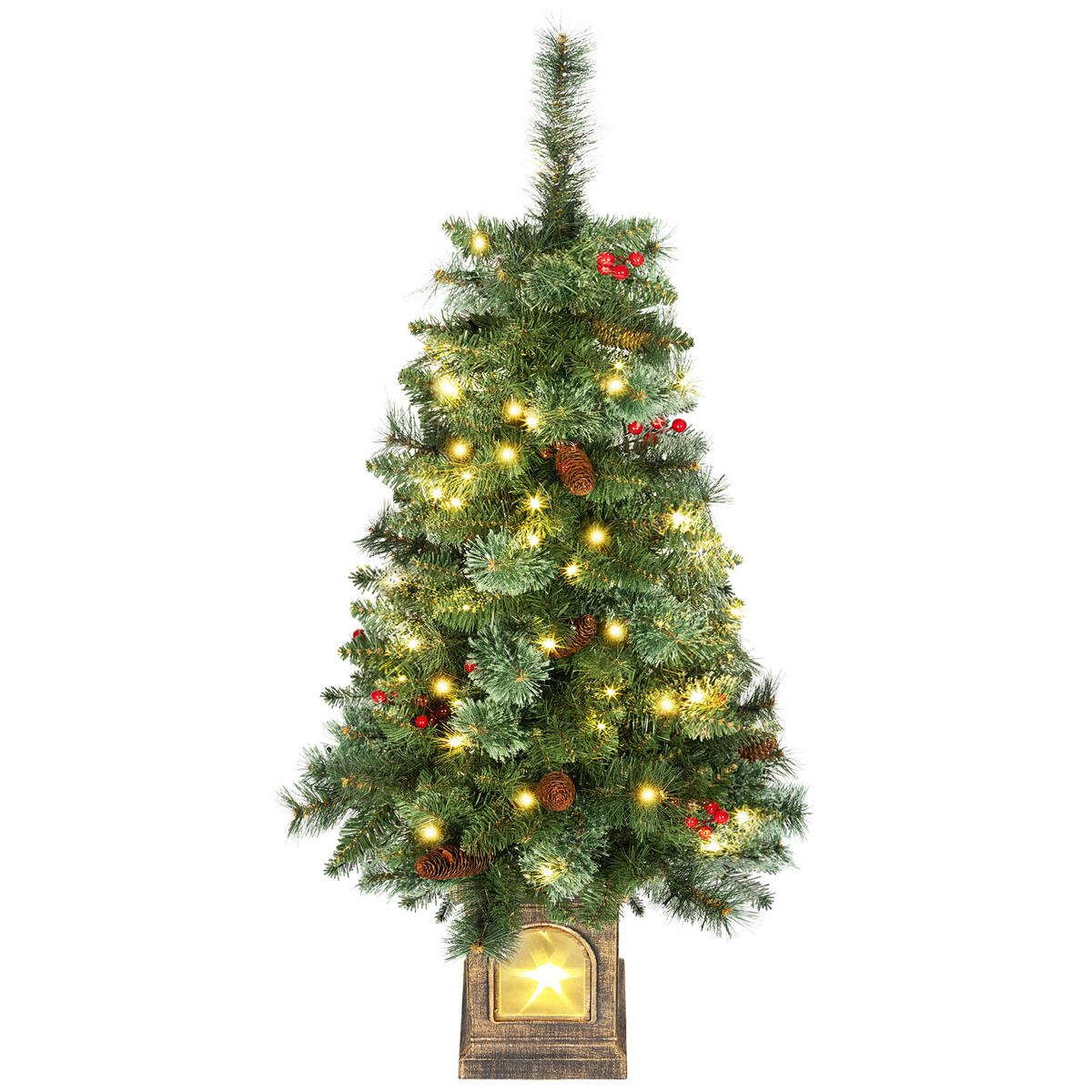 WEIHNACHTSBAUM DE-41551 100 LED, 8 Modi, 120 cm - Grün, Kunststoff (120cm) - ComfortXL