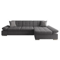 ECKSOFA Malwi, Seite: Rechts - Chromfarben, Holz/Textil (278/161cm) - MIRJAN24