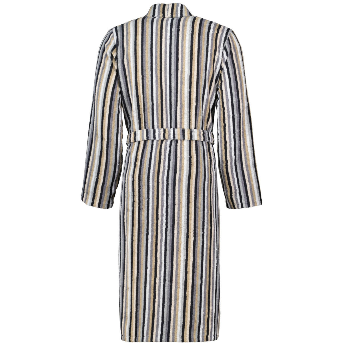 BADEMÄNTEL HERREN KIMONO STREIFEN 6607 KIESEL - 73 - Grau, Textil (Mnull) - Cawoe