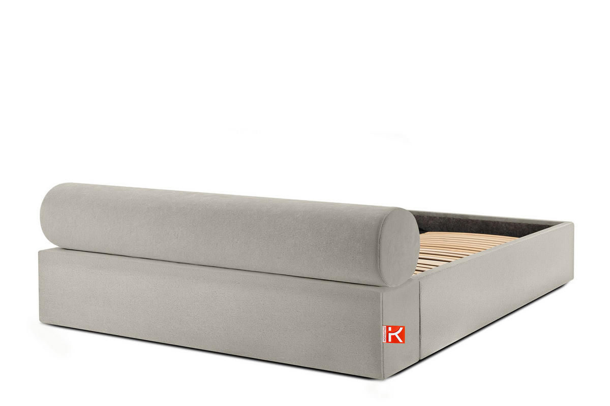 POLSTERBETT LUNEO - Creme/Schwarz, Holz/Holzwerkstoff (202/204cm) - KONSIMO®