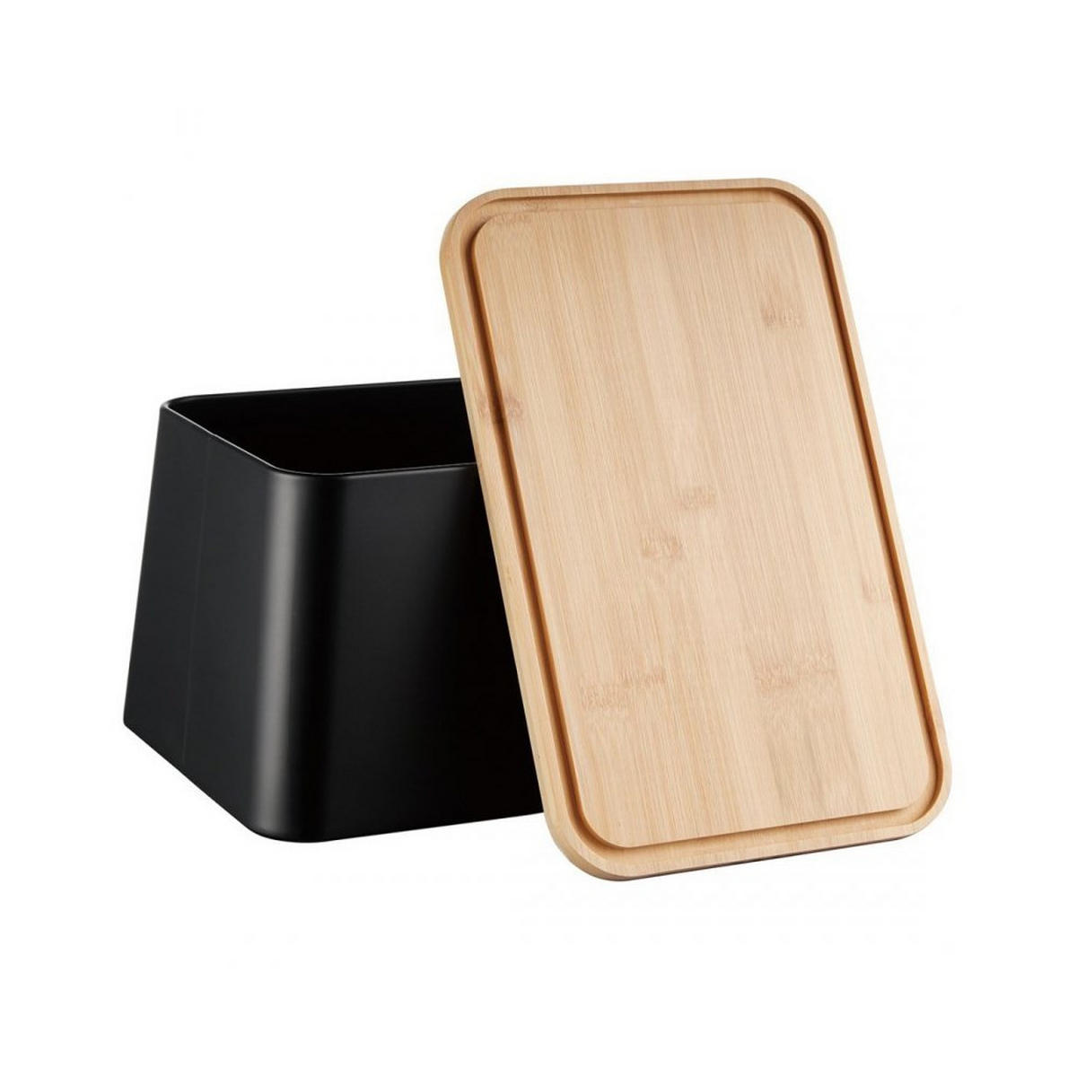 BROTKASTEN Schwarz 35/23/18 cm KH1948 - Schwarz, Holz (23/18/35cm) - Kinghoff 