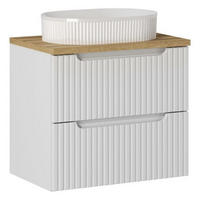 WASCHTISCHKOMBI 60 cm 3 Teile - Nova White N BM69 in Weiß/Evoke Eiche - Weiß/Eiche Artisan, Holz (60/57/40cm)