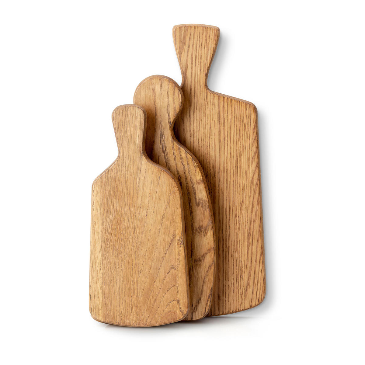 SCHNEIDEBRETT mit Griff, Eichenholz, 34.5 x 16.5 cm - Braun, Holz (17/34cm) - Continenta