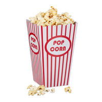 48xPOPCORNTÜTEN - Multicolor, Wellpappe (12/16/10cm) - Relaxdays