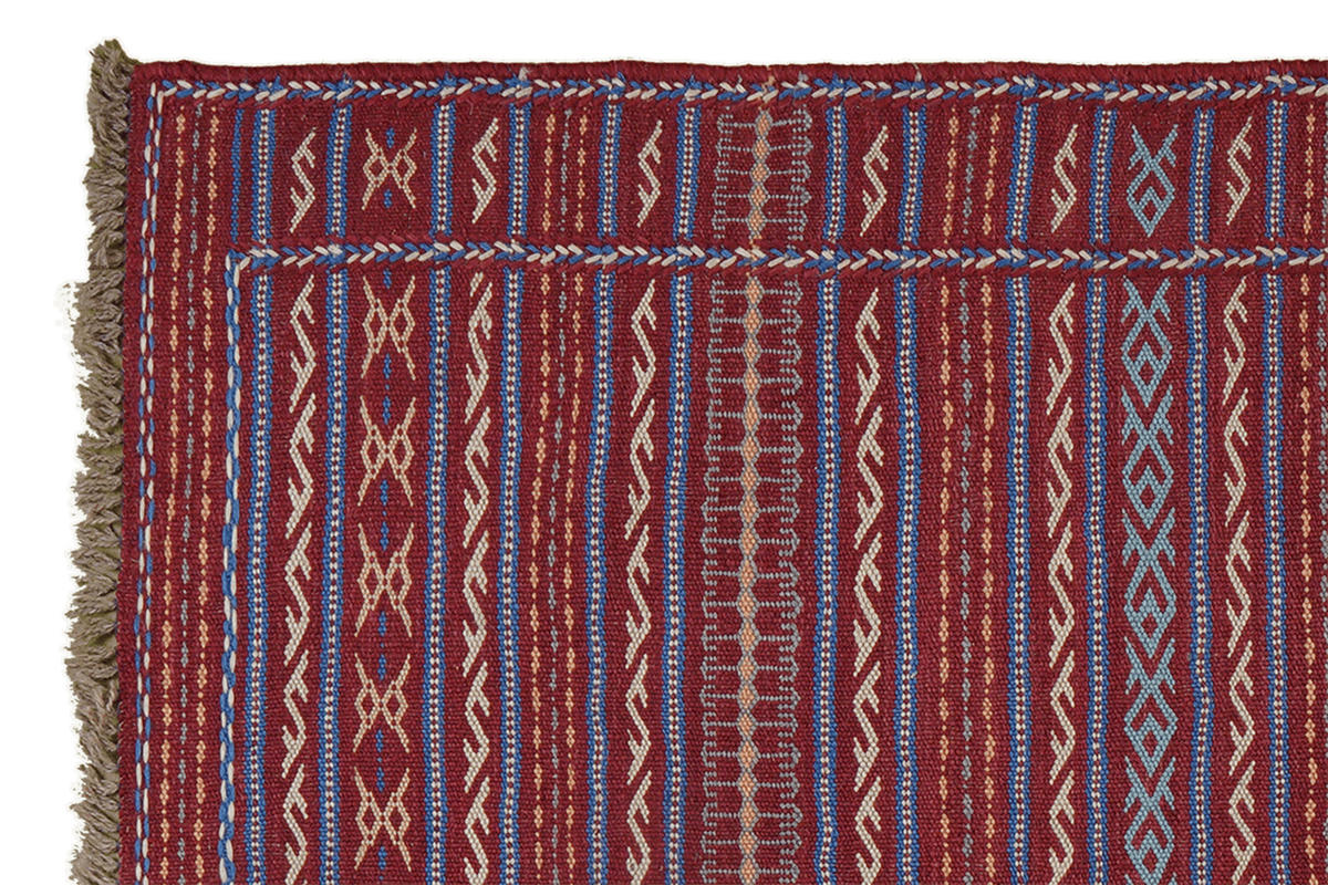 HANDWEBTEPPICH Kelim Kordi Mehrfarbig 120/83 cm Schurwolle - Multicolor, Textil (83/120cm) - Looma