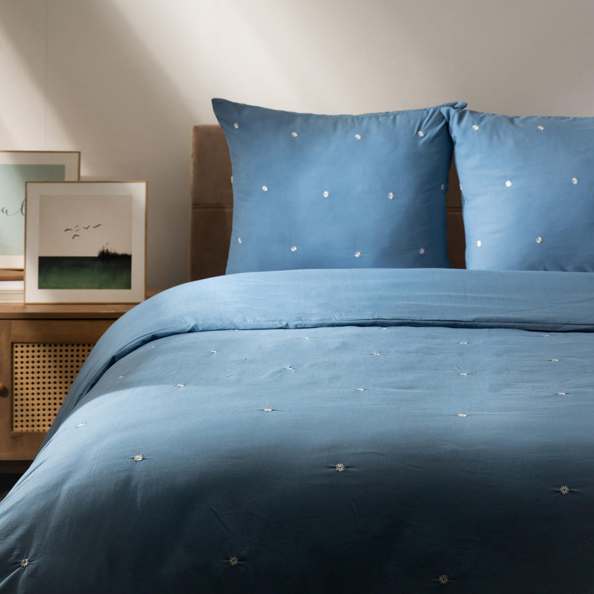 BETTWÄSCHE Skyla blau 220/200 cm - Blau, Textil (220/200cm) - Homla