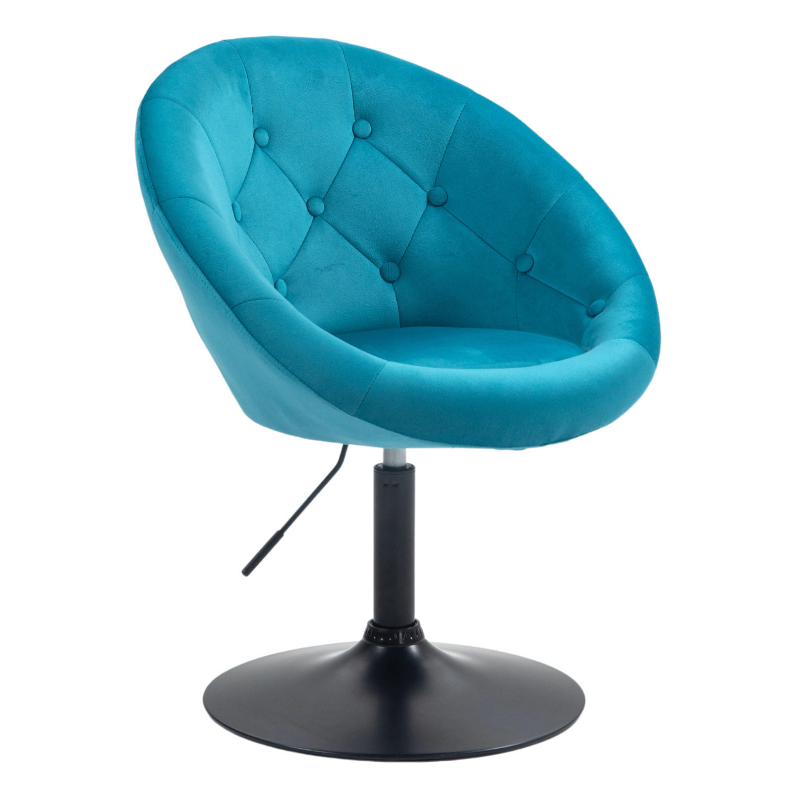 COCKTAILSESSEL HAVANNA Samt Petrol - Petrol/Schwarz, Textil (62/88/58cm) - SVITA