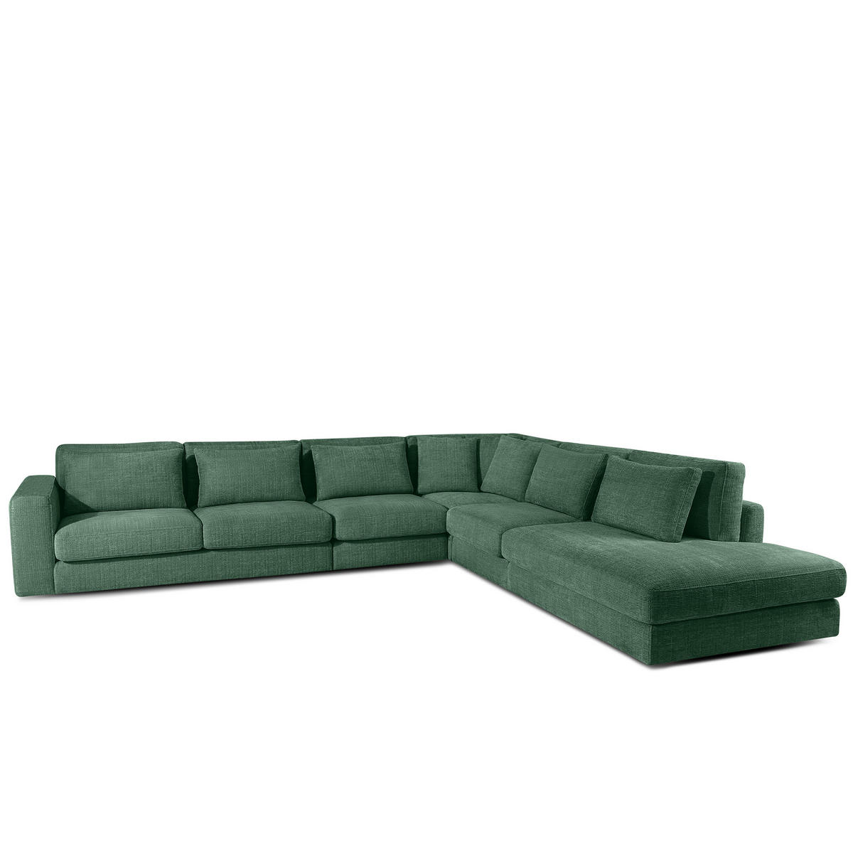 ECKSOFA XL rechts VERUS - Grün, Holz/Holzwerkstoff (377/328cm) - KONSIMO®