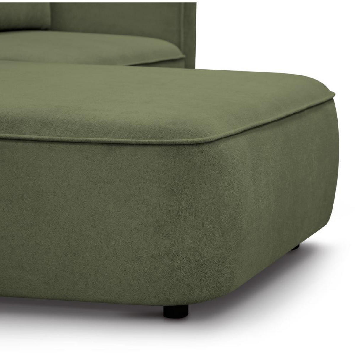 ECKSCHLAFSOFA Carlos grün - Schwarz/Grün, Kunststoff/Textil (265/170cm) - Beautysofa