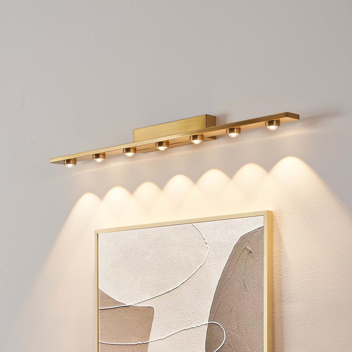 WANDLEUCHTE Vasilka, Gold, 70cm - Goldfarben, Metall (7/6.5/70cm) - KOSILUM