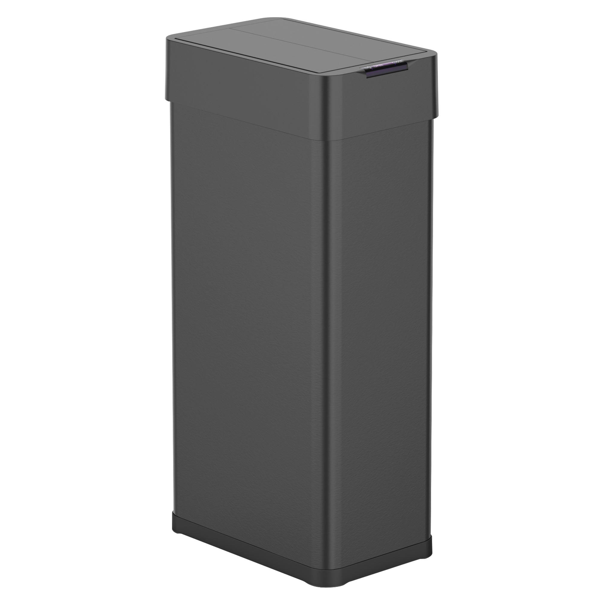 MÜLLBEHÄLTER SILVERLAKE schwarz - Schwarz, Metall (26/87/41cm) - Kitchen Move