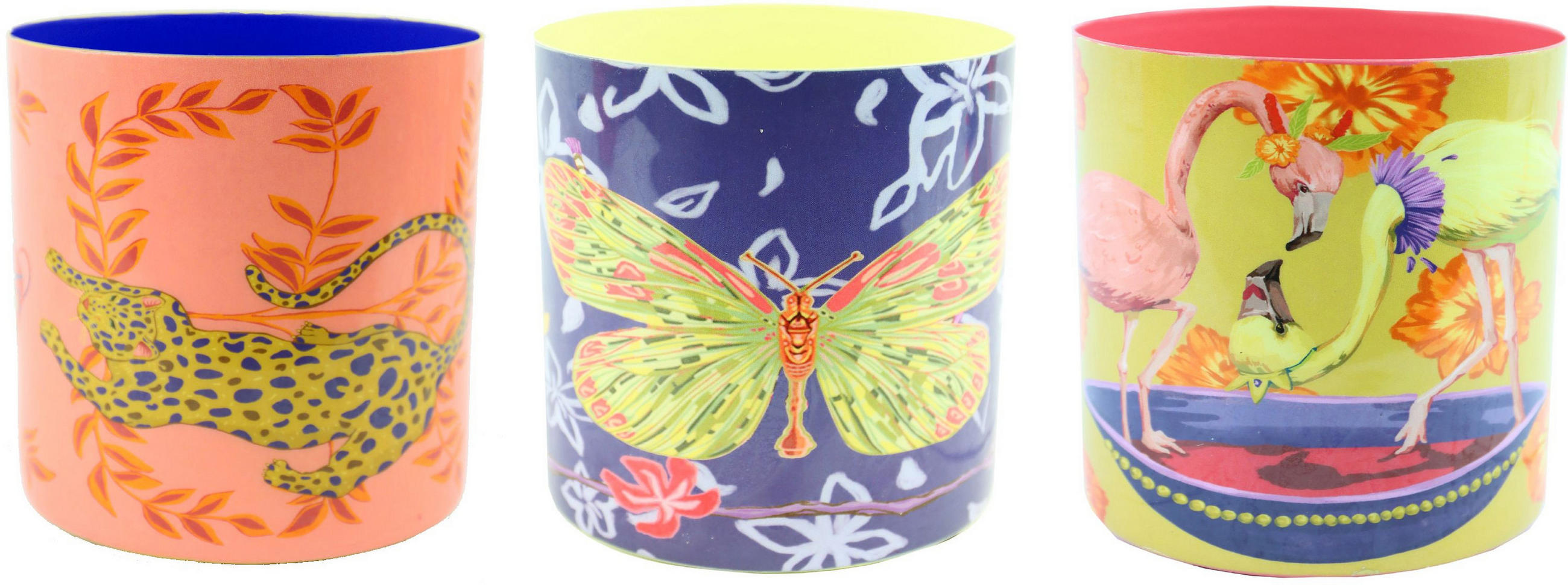 ÜBERTOPF Asian Fauna 3-tlg. - Multicolor, Metall (13/13/13cm) - FURNARO