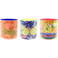 ÜBERTOPF Asian Fauna 3-tlg. - Multicolor, Metall (13/13/13cm) - FURNARO