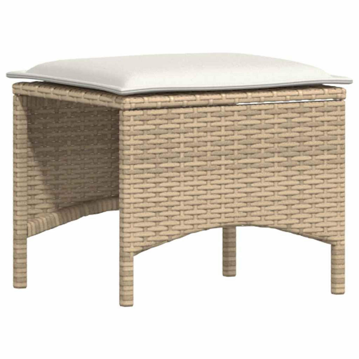 GARTEN-SOFAGARNITUR 4Er Set Mit Kissen L-Form Beige Poly Rattan - Hellgrau, Kunststoff - vidaXL