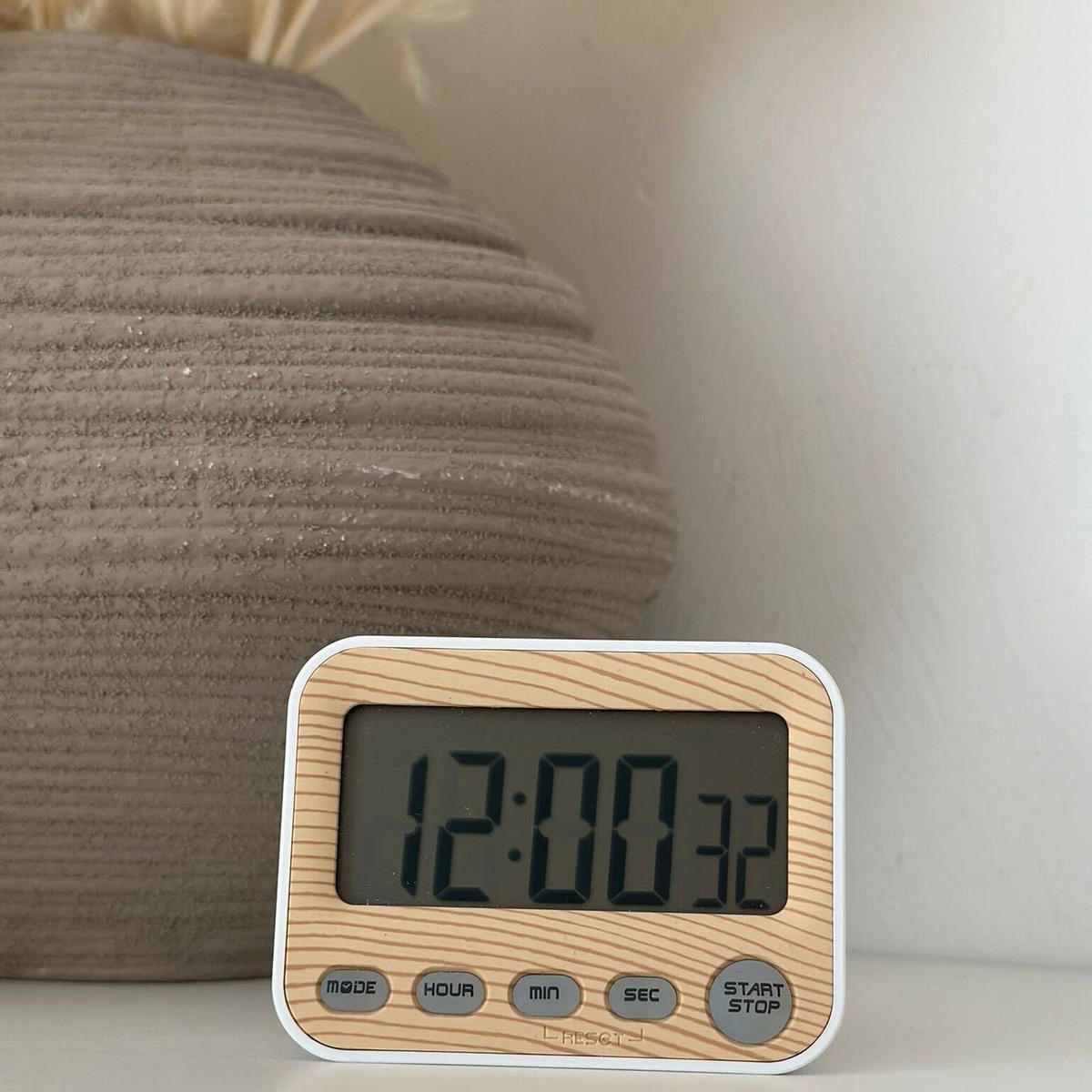 KÜCHENUHR Timer mit LCD Display - Braun, Kunststoff (3/7/9cm) - Intirilife