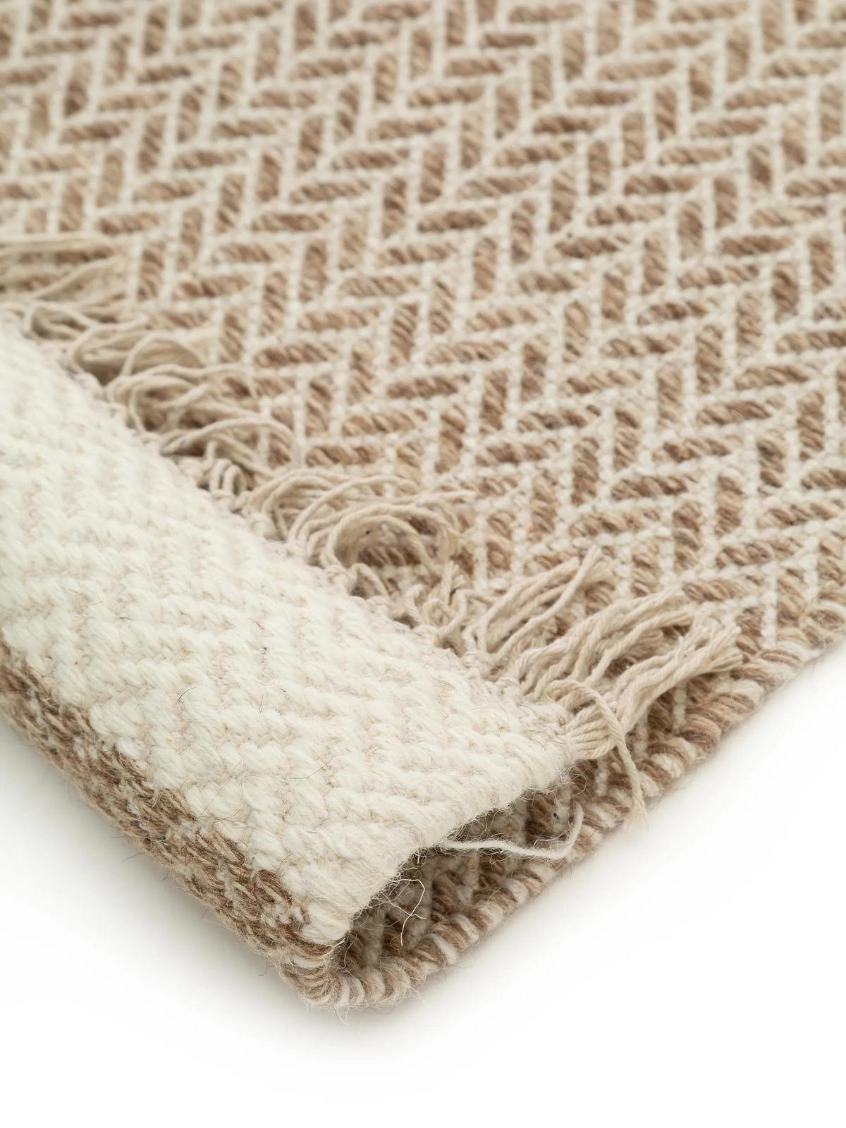 WOLLTEPPICH Kim Beige 80x120 cm - Beige, Textil (80/120cm) - benuta Pure