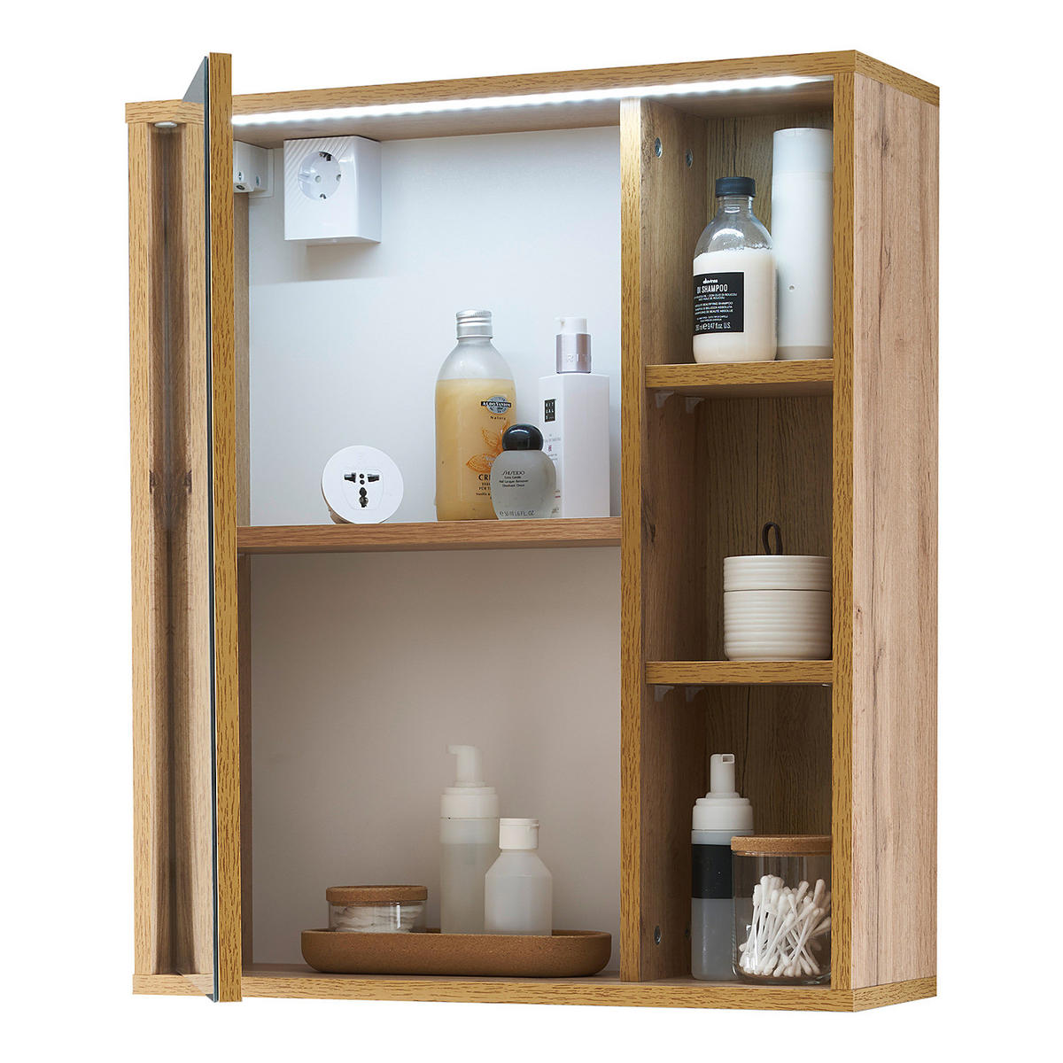 SPIEGELSCHRANK - Braun, Holzwerkstoff (60/70/20cm) - home24