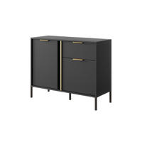 SIDEBOARD Valdi D 103 cm Anthrazit / Gold - mit 2 Türen und 1 Schublade - Anthrazit/Gelb, Holz/Holzwerkstoff (103/81/39cm) - Ravio