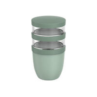 LUNCHPOT Ellipse Nordic Sage 500 ml + 2x 200 ml - Mintgrün, Kunststoff (10.7/20/10.7cm) - Mepal