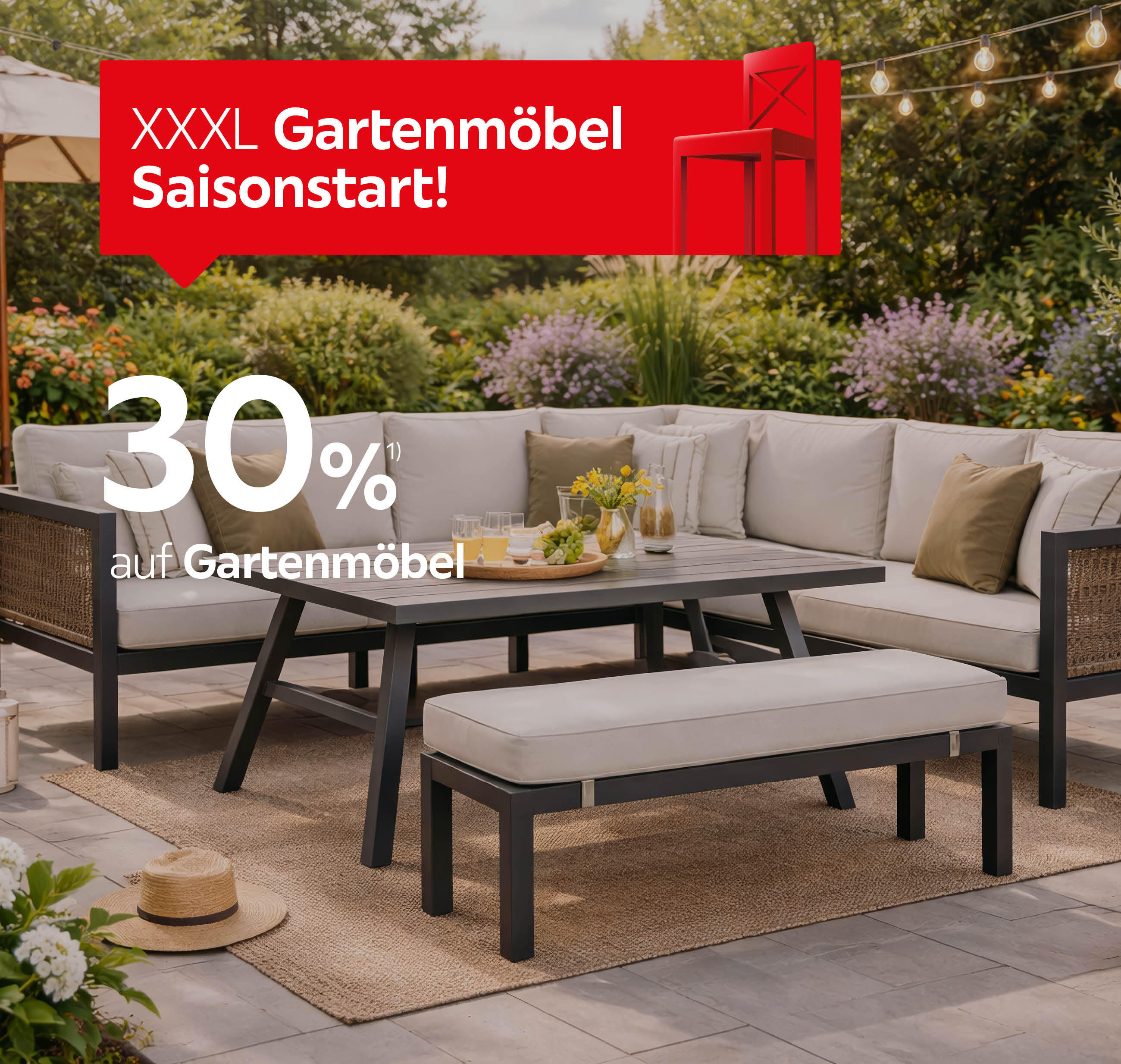 30% Gartenmöbel