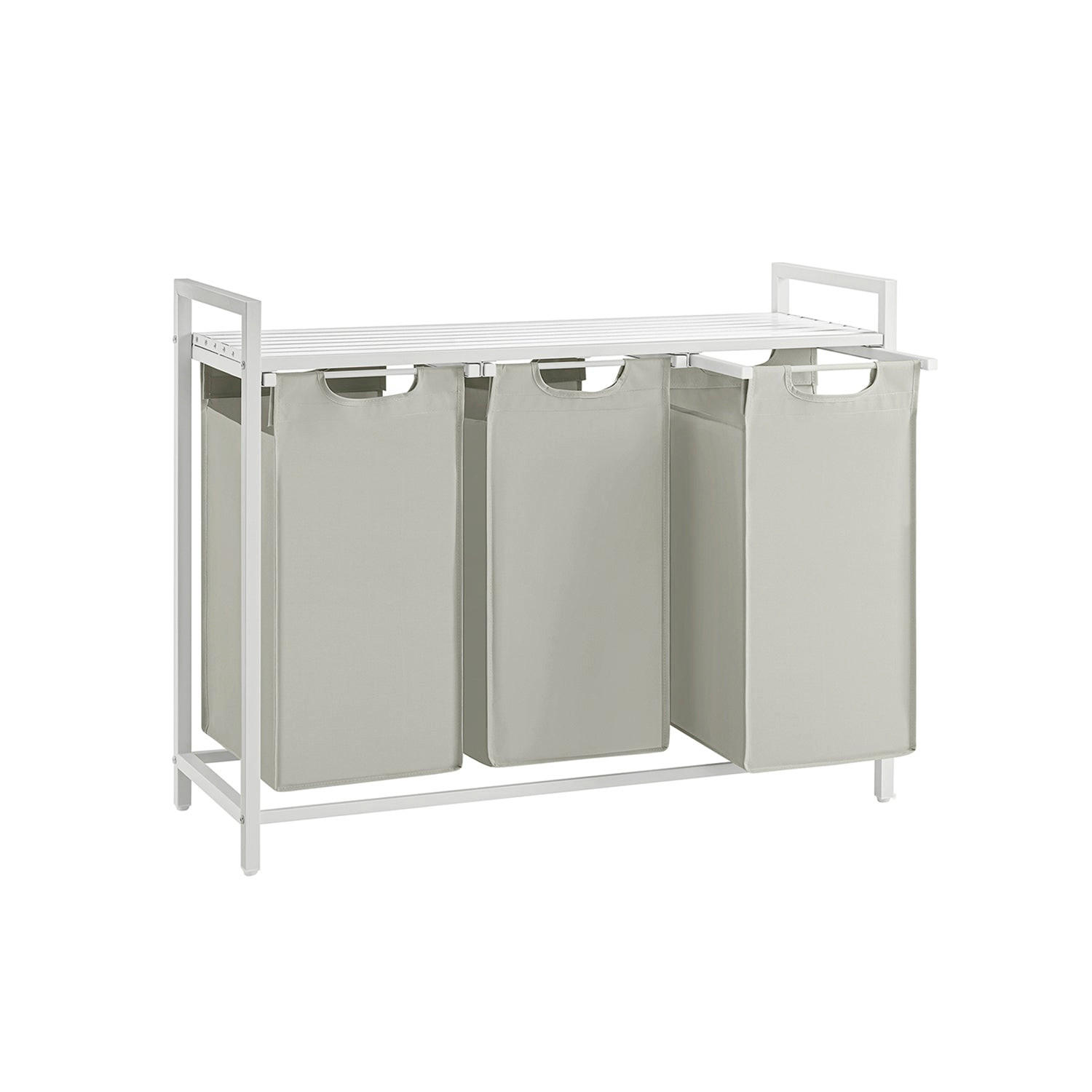Hansiro Wäschekorb Weiß 33x72x92.5 cm
