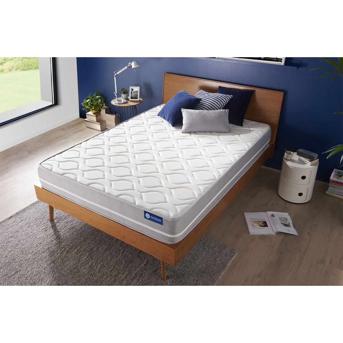 MATRATZE Actiflex touch Taschenfederkern 100 x 190 cm h1 - Weiß, Textil (100/190cm) - ACTISOM