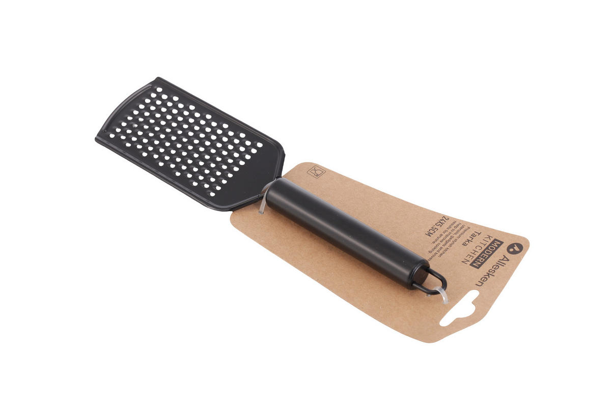 KÜCHENREIBE Modern Kitchen Schwarz 24/5.5/1 cm Metall - Schwarz, Metall (5.5/1/24cm) - Mondex