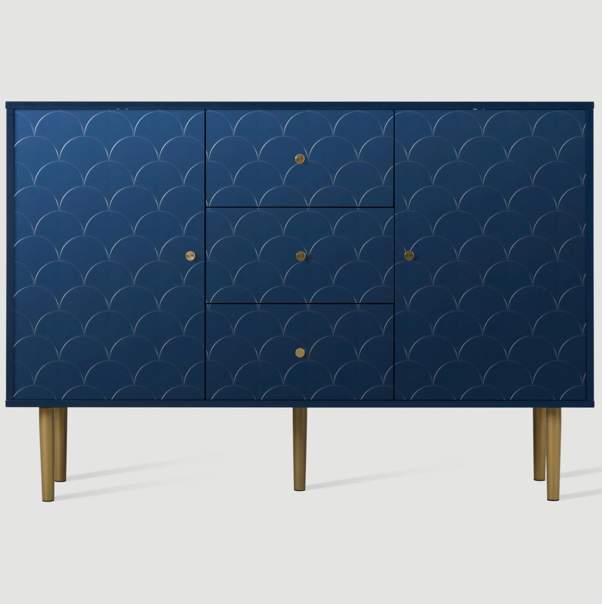 SIDEBOARD 120/40/121 cm mit LED-Beleuchtung, Steckdose und Weinregal, Weiß/Natur - Weiß, Holzwerkstoff (120/121/40cm) - Redom