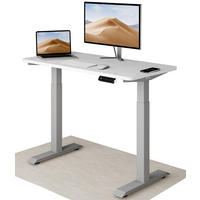 SCHREIBTISCH Elektrisch Höhenverstellbarer HomeOne 120x60cm Grau/Weiß mit Memory-Funktion, Anti-Kollisions Technologie - Weiß/Grau, Holzwerkstoff (60/120/72cm) - Desktronic