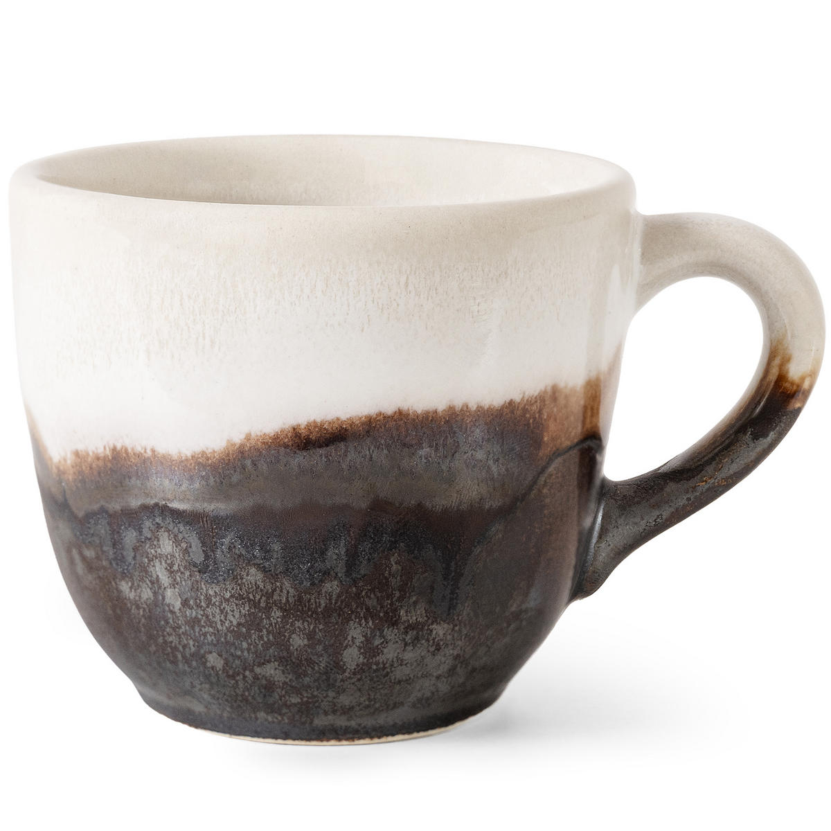 KAFFEETASSE PRIMA, mit Untertasse, 6-tlg, Hellbeige - Beige, Keramik (11/7/9cm) - KONSIMO®