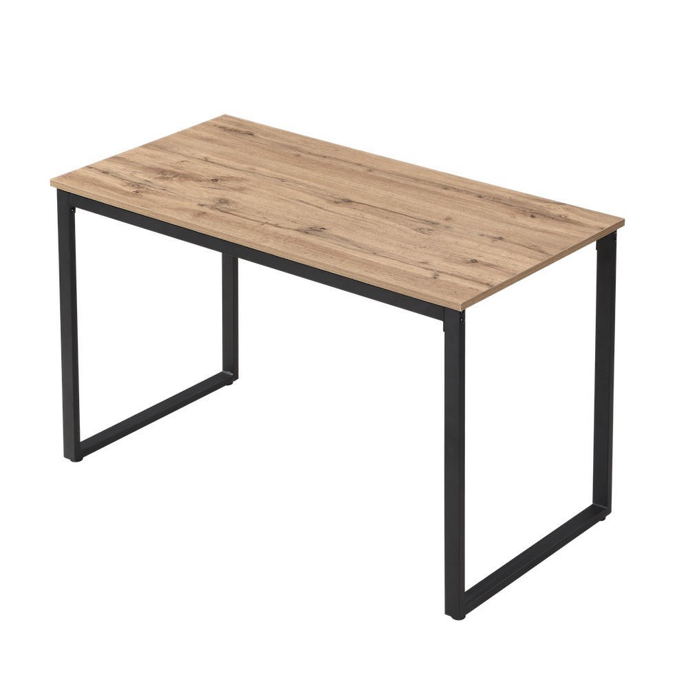 ESSTISCH SAMUEL, Eiche, 120/60/76 cm - Eichefarben/Schwarz, Holzwerkstoff/Metall (60/120/76cm) - B&D Home