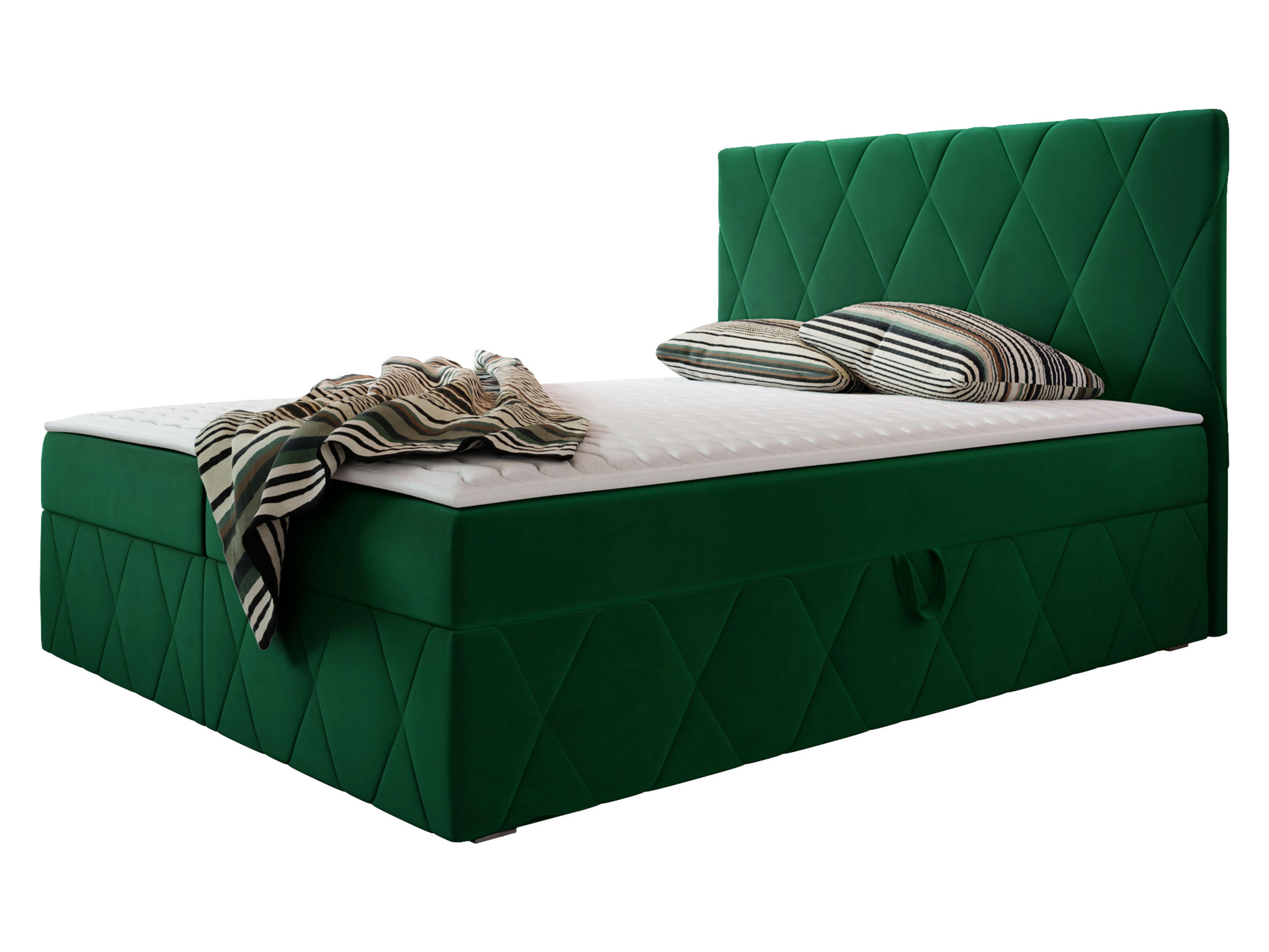 BOXBETT Simoti - Grün, Holzwerkstoff (160/200cm) - MIRJAN24