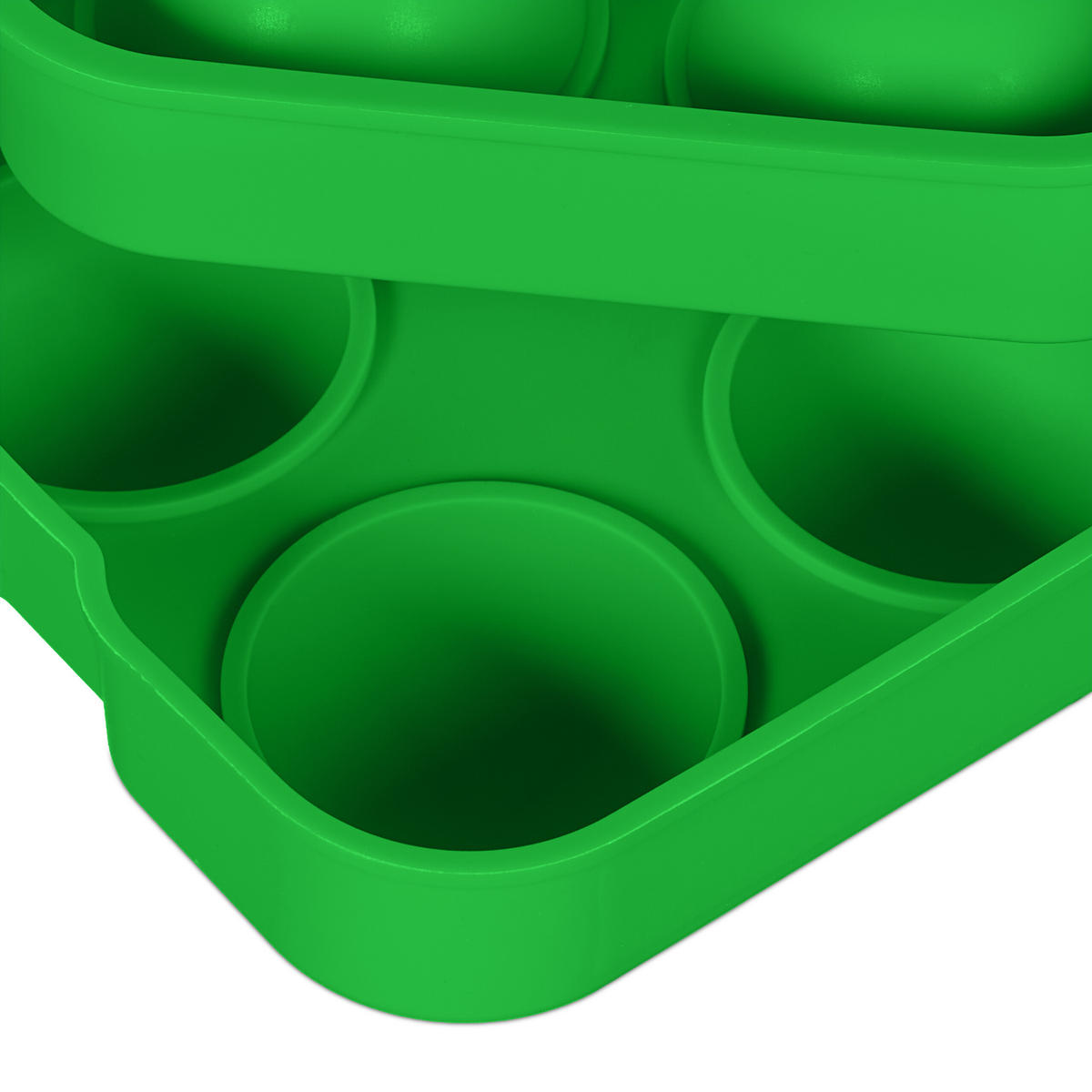 2XEISWÜRFELFORM - Grün, Kunststoff (12.5/5/12.5cm) - Relaxdays