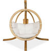 HÄNGESESSEL mit Gestell HIGLO ,Creme - Creme, Holz/Textil (230/183/130cm) - KONSIMO®
